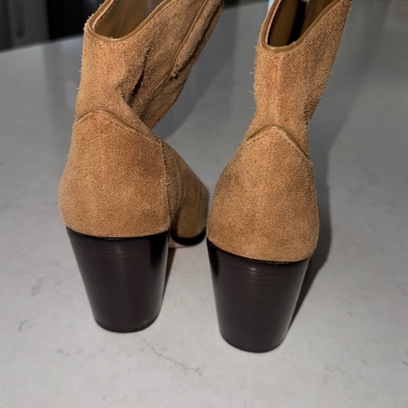 PAIGE Women's Porter Pull On Western High Heel Boots Suede, Leather Size 7.5 - Picture 4 of 7